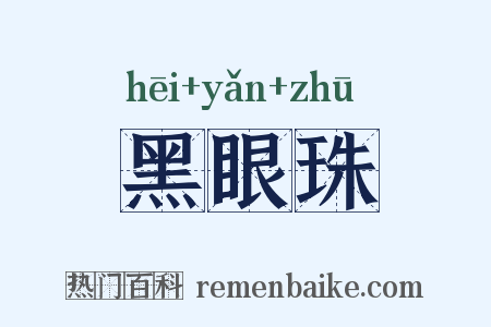 黑眼珠是什么意思的图片